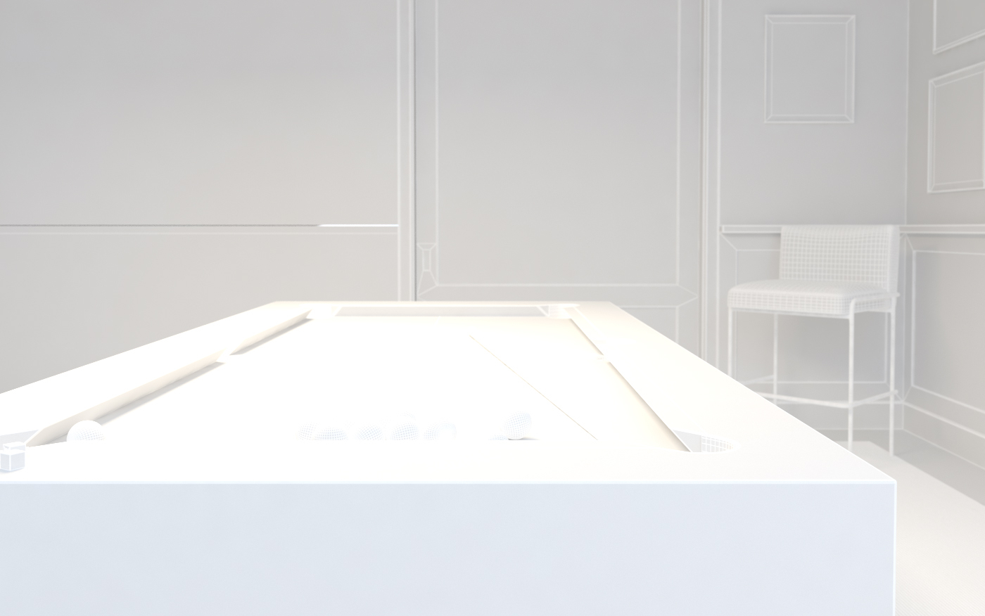 Billiard Room Scene 3D Model_015
